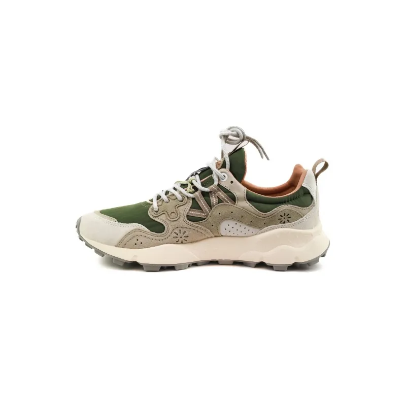 Multicolored men's sneakers, green