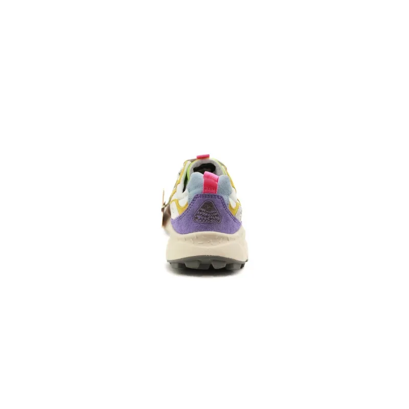 Multicolored women's sneakers, white.