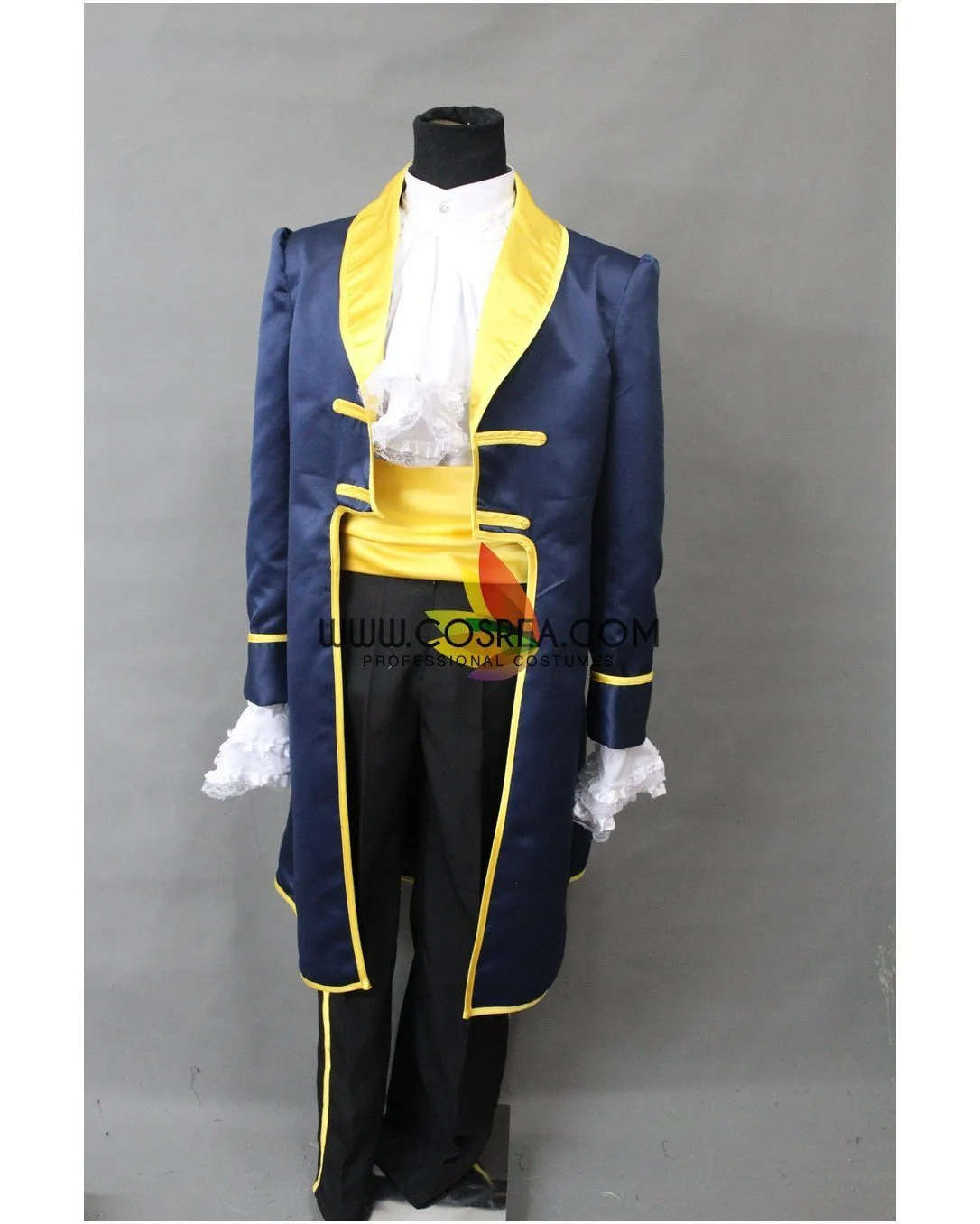 Navy Blue Satin Beauty and Beast Cosplay Costume - Prince Style