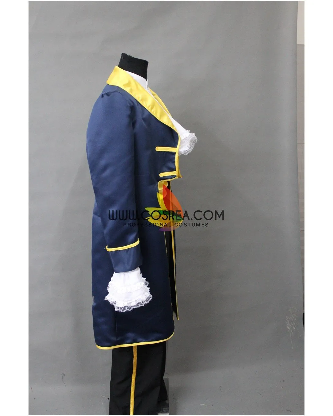 Navy Blue Satin Beauty and Beast Cosplay Costume - Prince Style