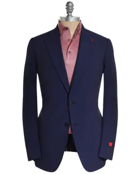 Navy Seersucker Cotton Sportcoat Striped