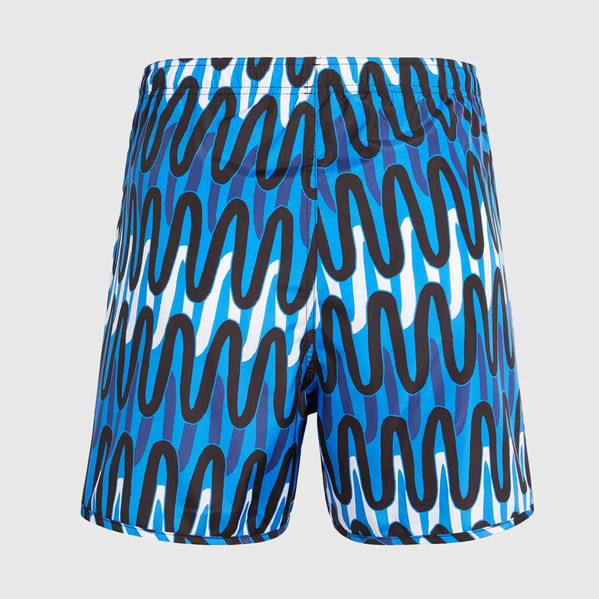 Neil Barrett Blue Scribble Stripes Swim Shorts