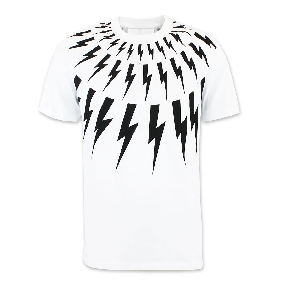 Neil Barrett Fair-Isle Thunderbolt T-Shirt White for sale