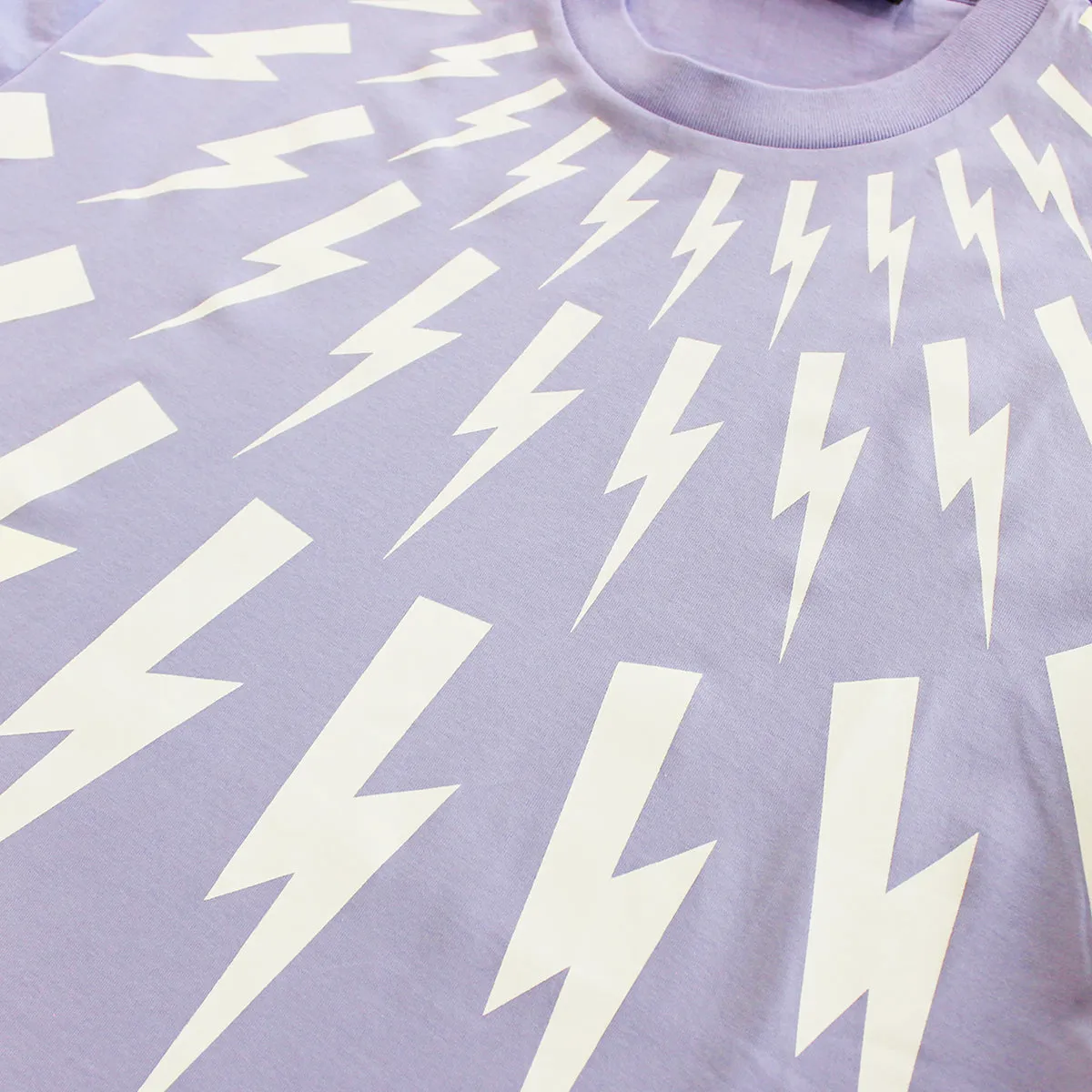 Neil Barrett Lilac Thunderbolt T-Shirt