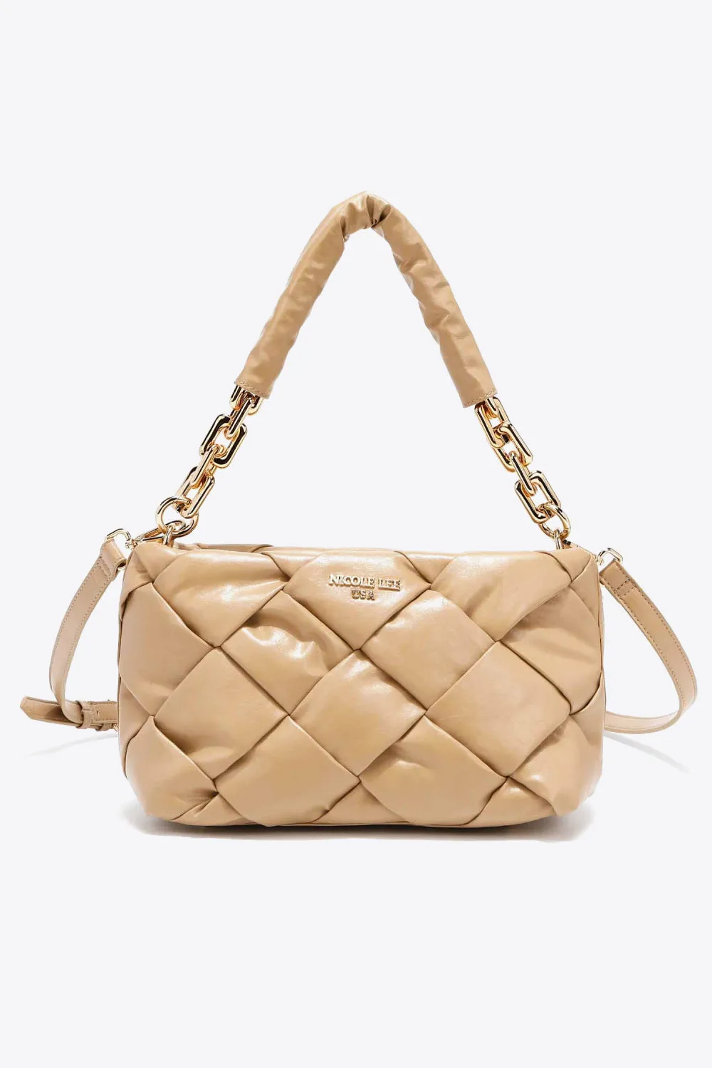 Nicole Lee USA Woven Satchel Crossbody Bag