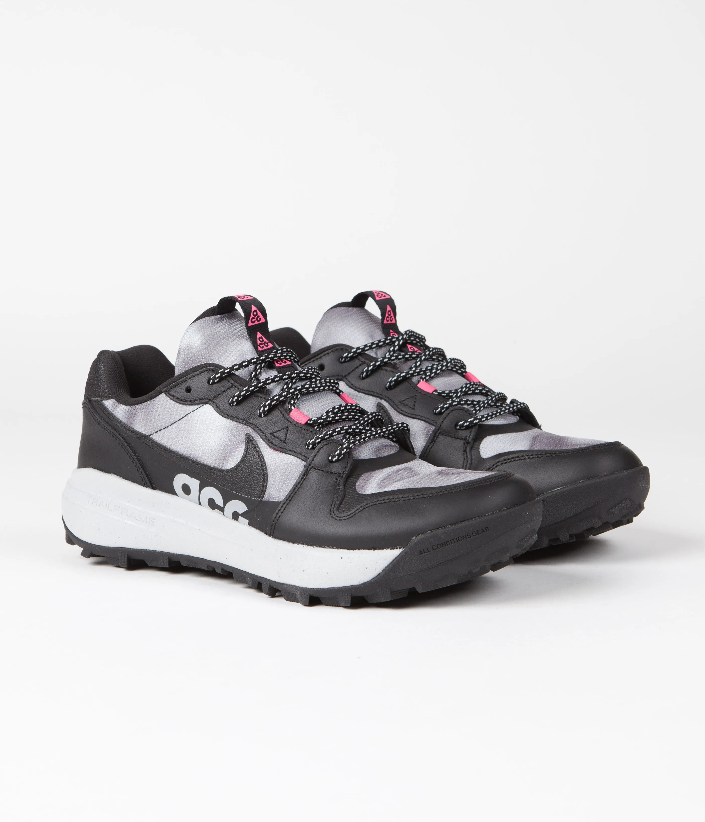 Nike ACG Lowcate SE Shoes - Black / Black - Hyper Pink - Wolf Grey