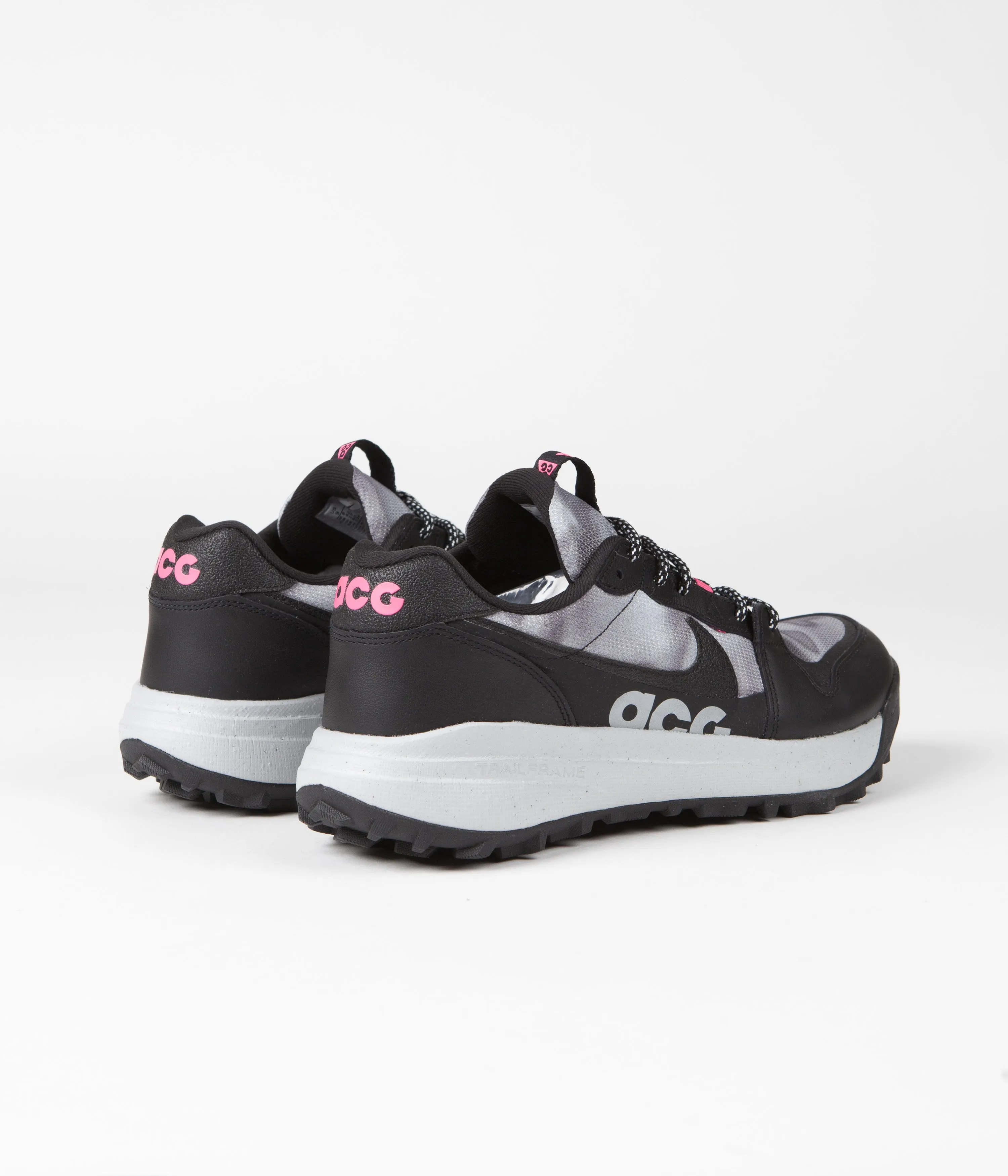 Nike ACG Lowcate SE Shoes - Black / Black - Hyper Pink - Wolf Grey