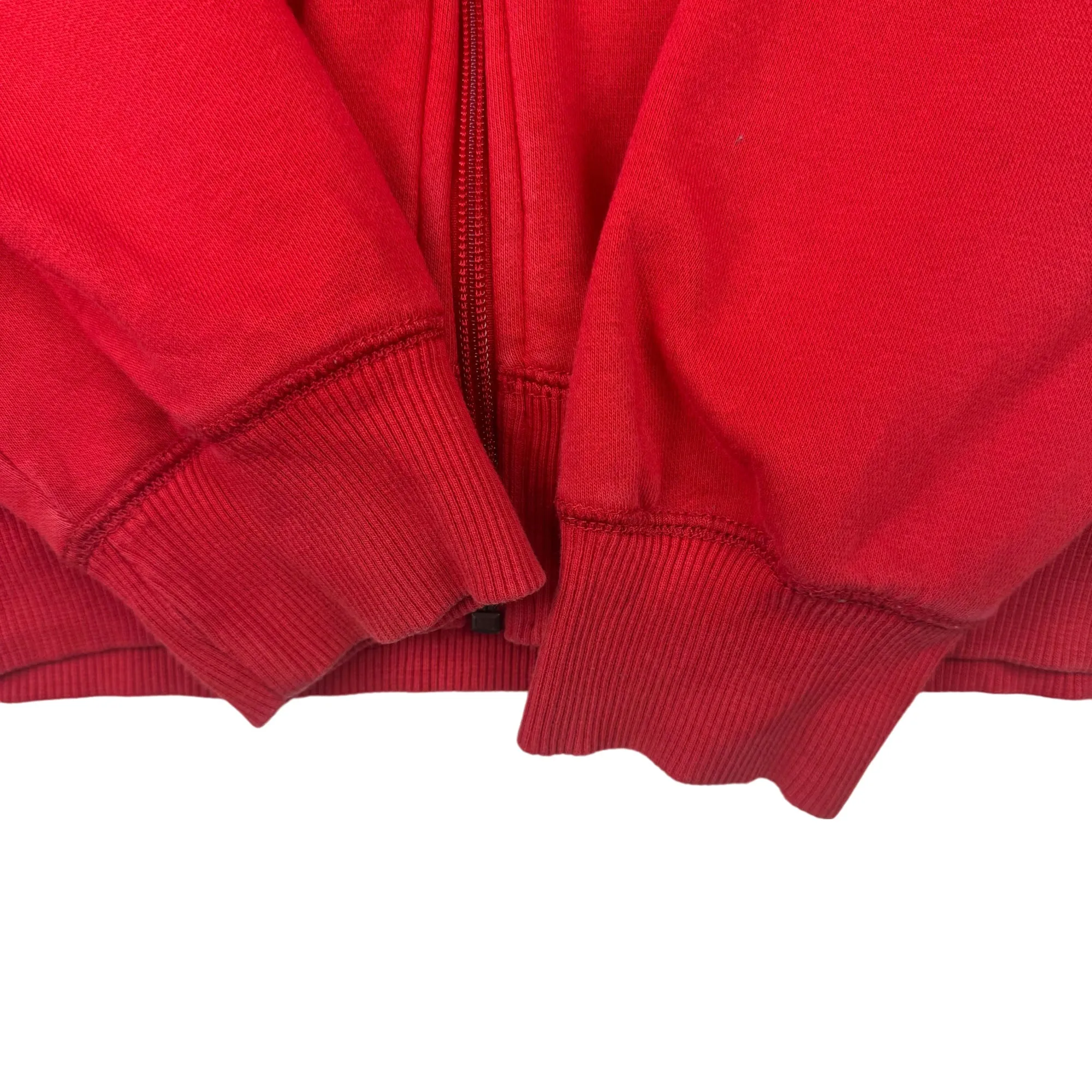 Nike Embroidered Swoosh Zip-Up Hoodie Red