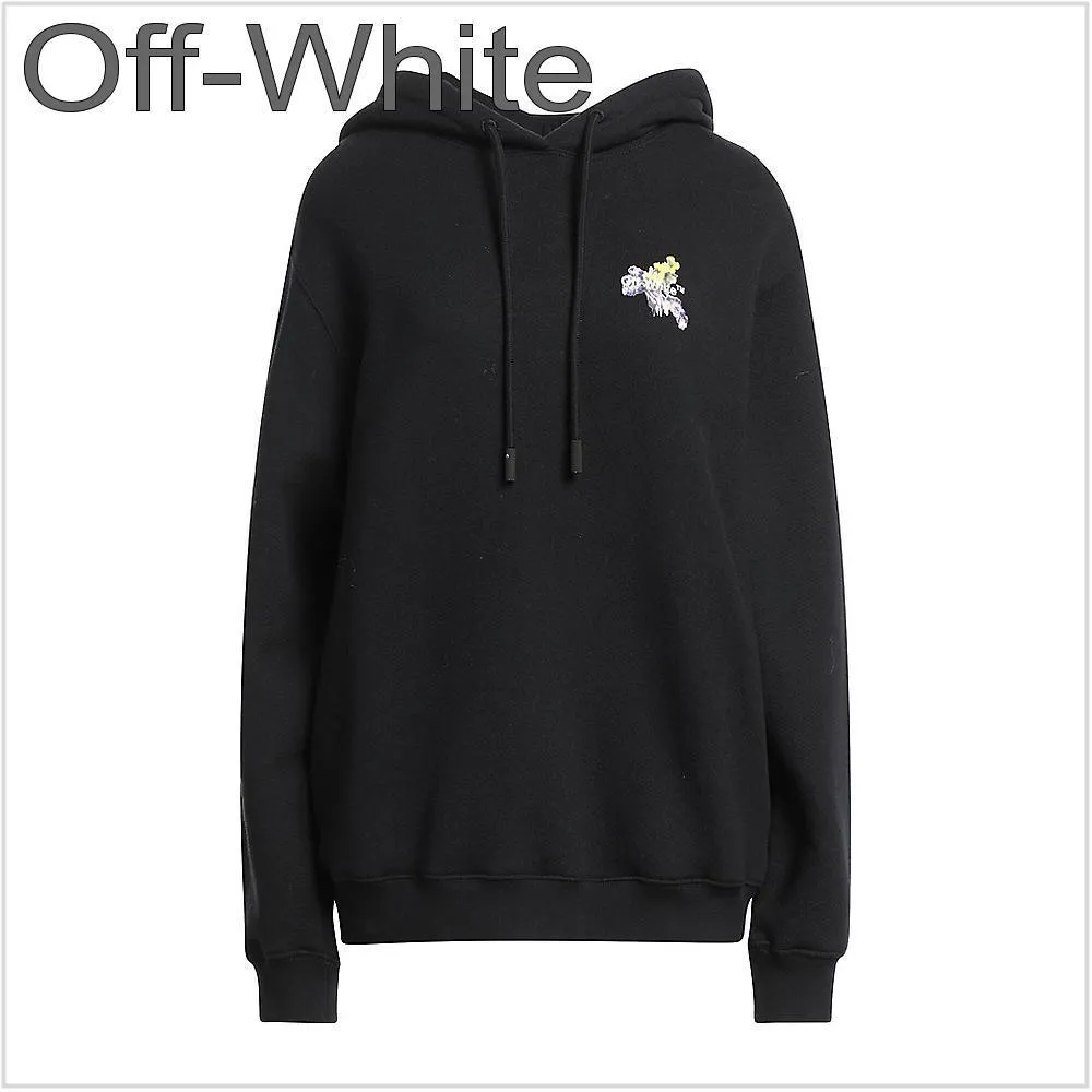 Off-White Long Sleeves Cotton Logo Hoodies & Sweatshirts | Street Style