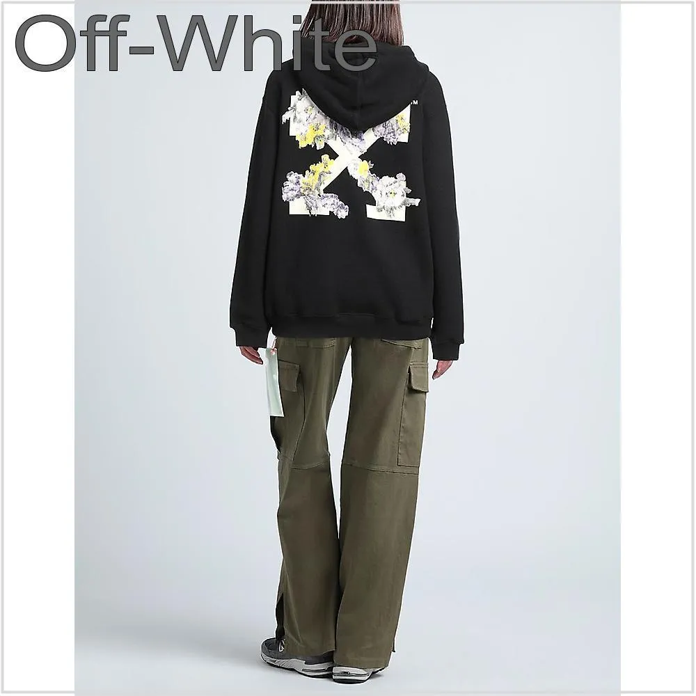 Off-White Long Sleeves Cotton Logo Hoodies & Sweatshirts | Street Style