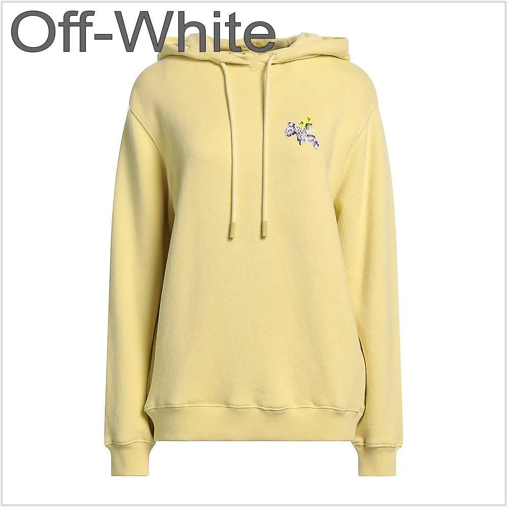 Off-White Long Sleeves Cotton Logo Hoodies & Sweatshirts | Street Style