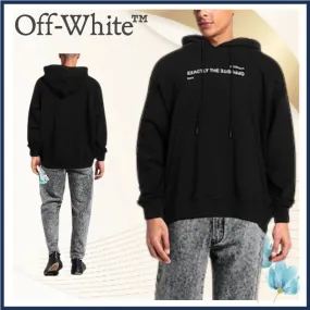 Off-White Sweat Hoodies - Long Sleeves Plain Cotton Logo Hoodies | Shop Now