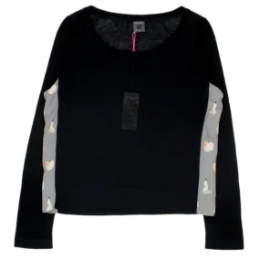 Orla Kiely Black Apple Panel Sweater