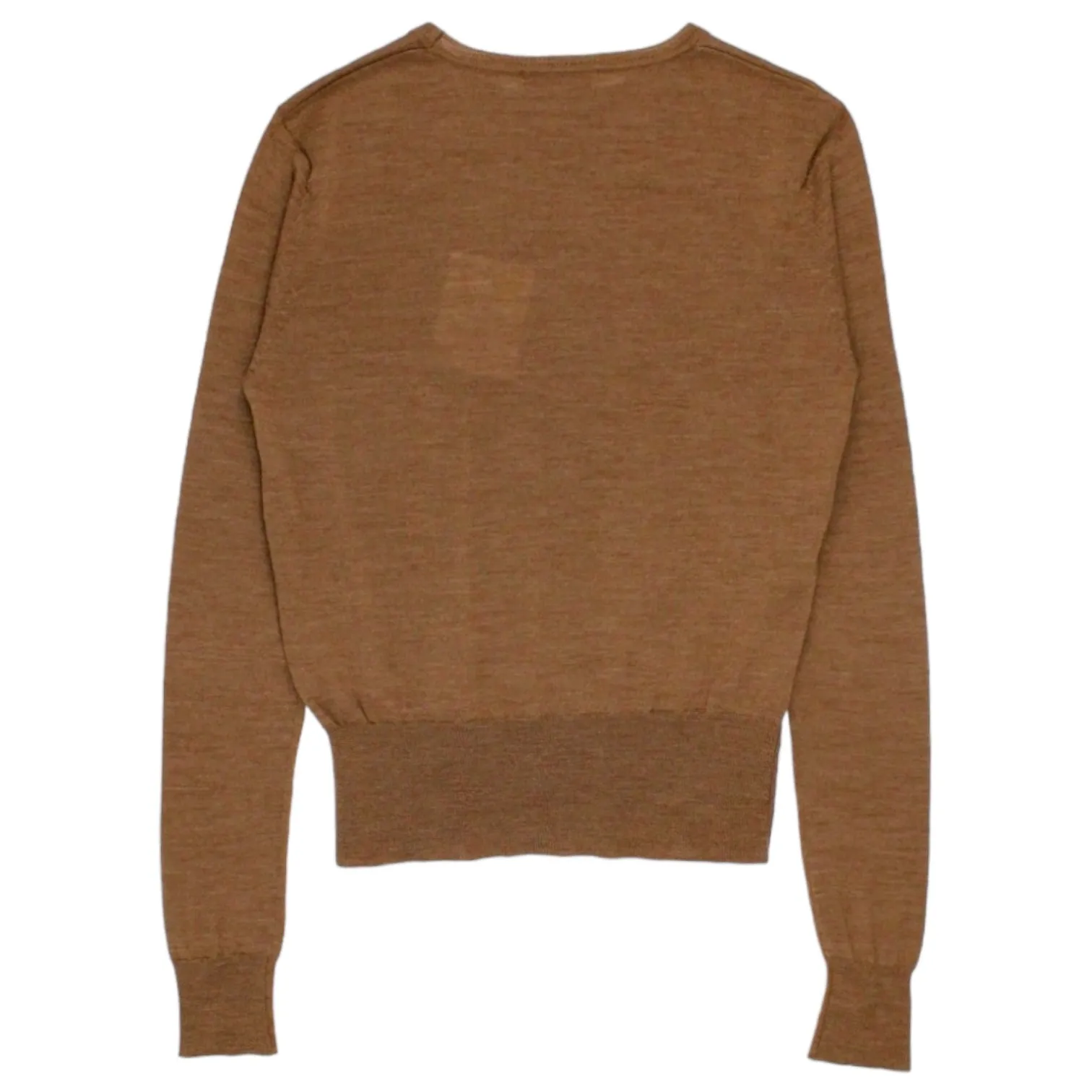 Orla Kiely Brown Duet Pointelle Sweater