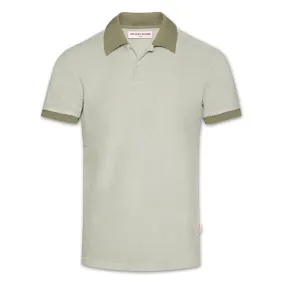 Orlebar Brown - Jarrett Towelling Polo Shirt, Rock Salt color.