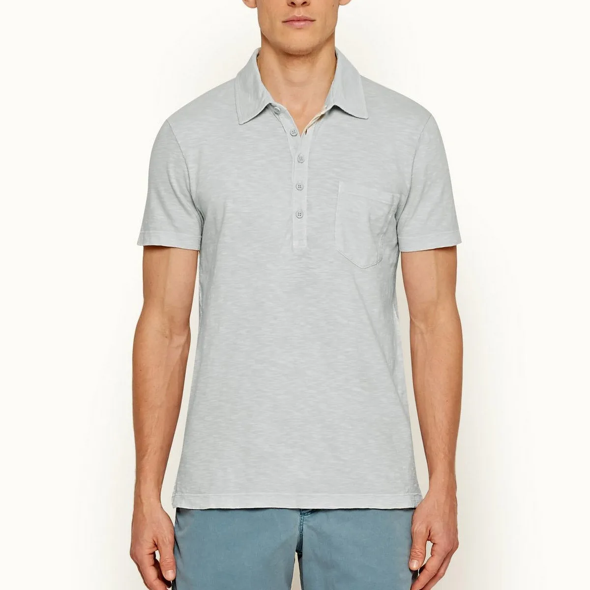 Orlebar Brown Rock Salt Polo Shirt - Thompson Garment Dyed