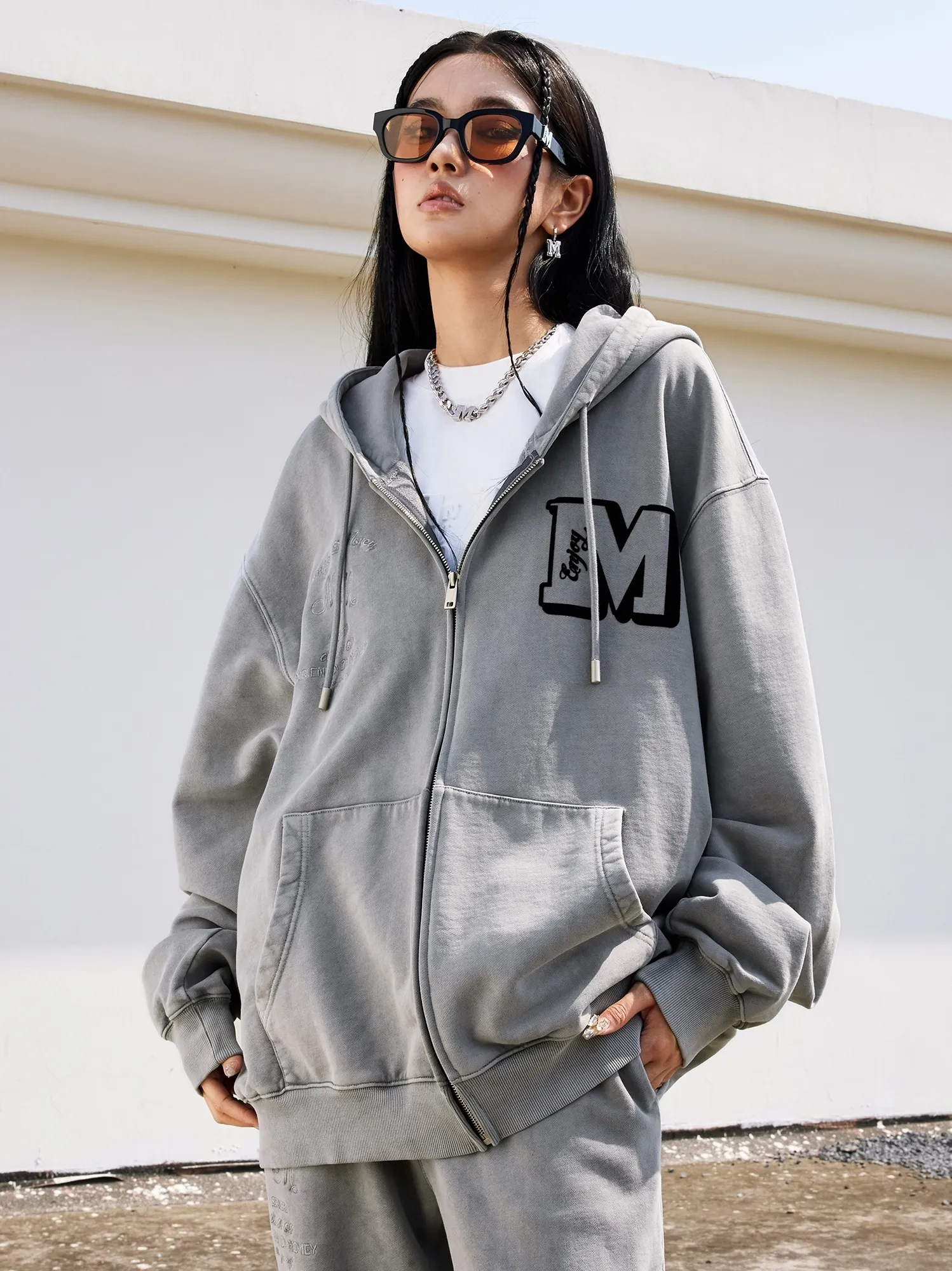 Oversized Logo Hoodies | Cotton Sweat Street Style | Unisex | Mr. Enjoy Da Money