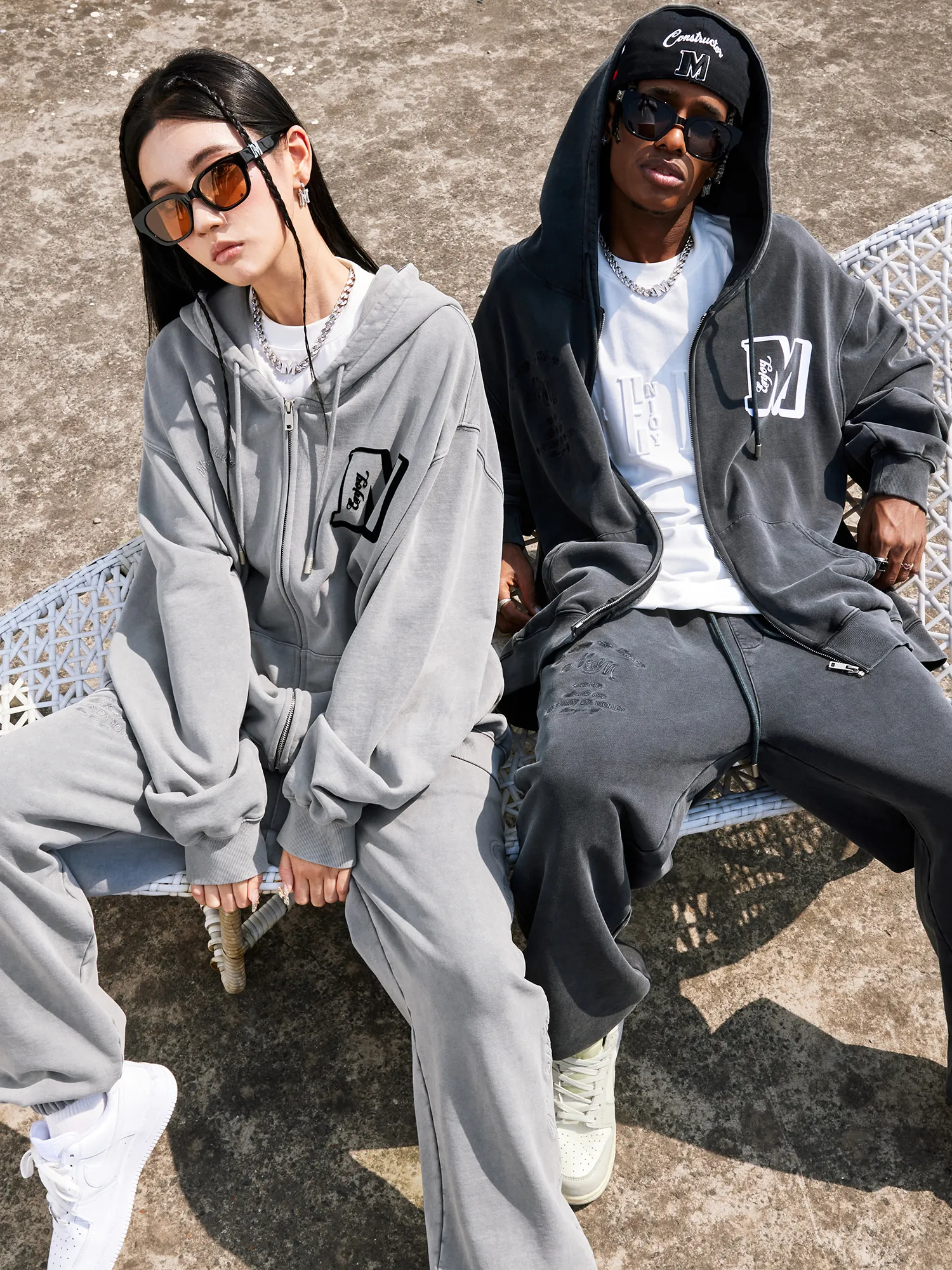 Oversized Logo Hoodies | Cotton Sweat Street Style | Unisex | Mr. Enjoy Da Money