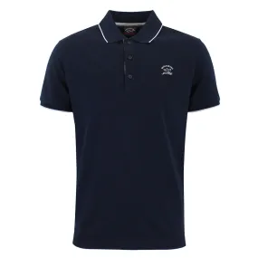 Paul & Shark - Navy & Grey Tipped Collar Polo Shirt