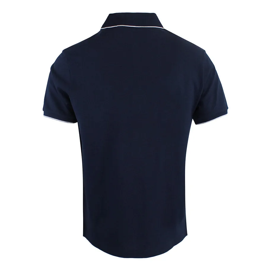 Paul & Shark - Navy & Grey Tipped Collar Polo Shirt