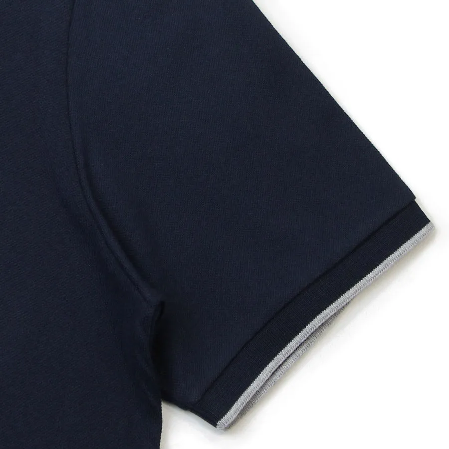 Paul & Shark - Navy & Grey Tipped Collar Polo Shirt