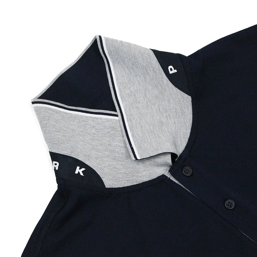 Paul & Shark - Navy & Grey Tipped Collar Polo Shirt