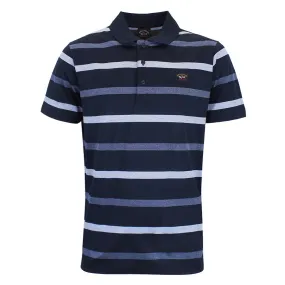 Paul & Shark Navy Blue Striped Polo Shirt