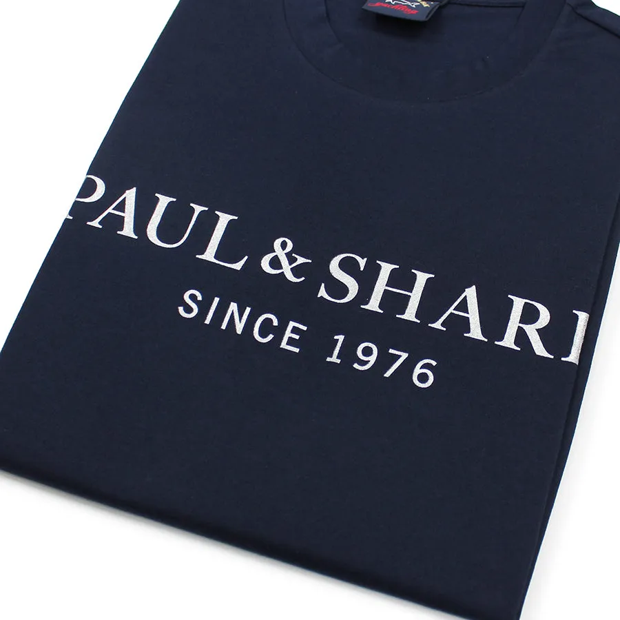 Paul & Shark - Reflective Logo Navy T-Shirt