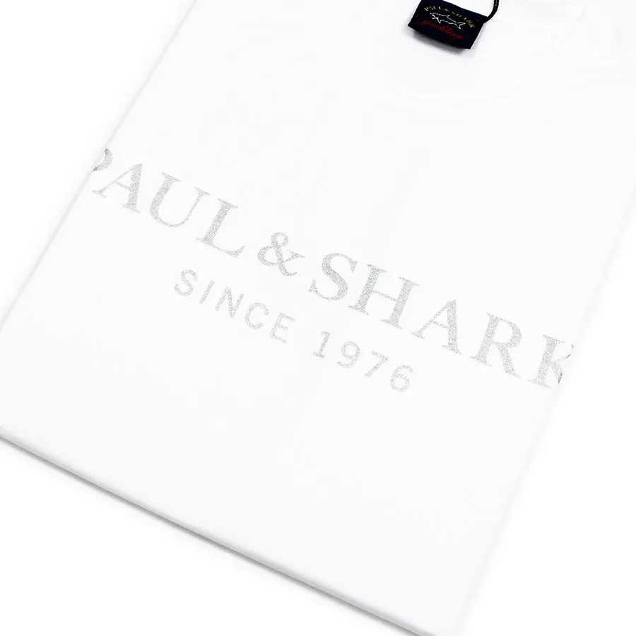 Paul & Shark - White Reflective Logo T-Shirt