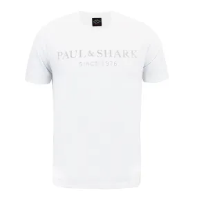 Paul & Shark - White Reflective Logo T-Shirt