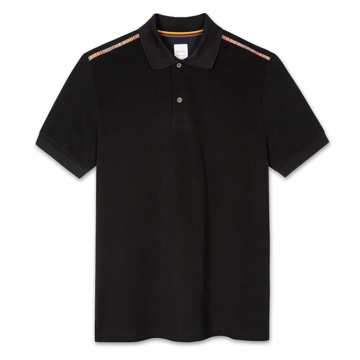 Paul Smith Black Artist Stripe Polo Shirt