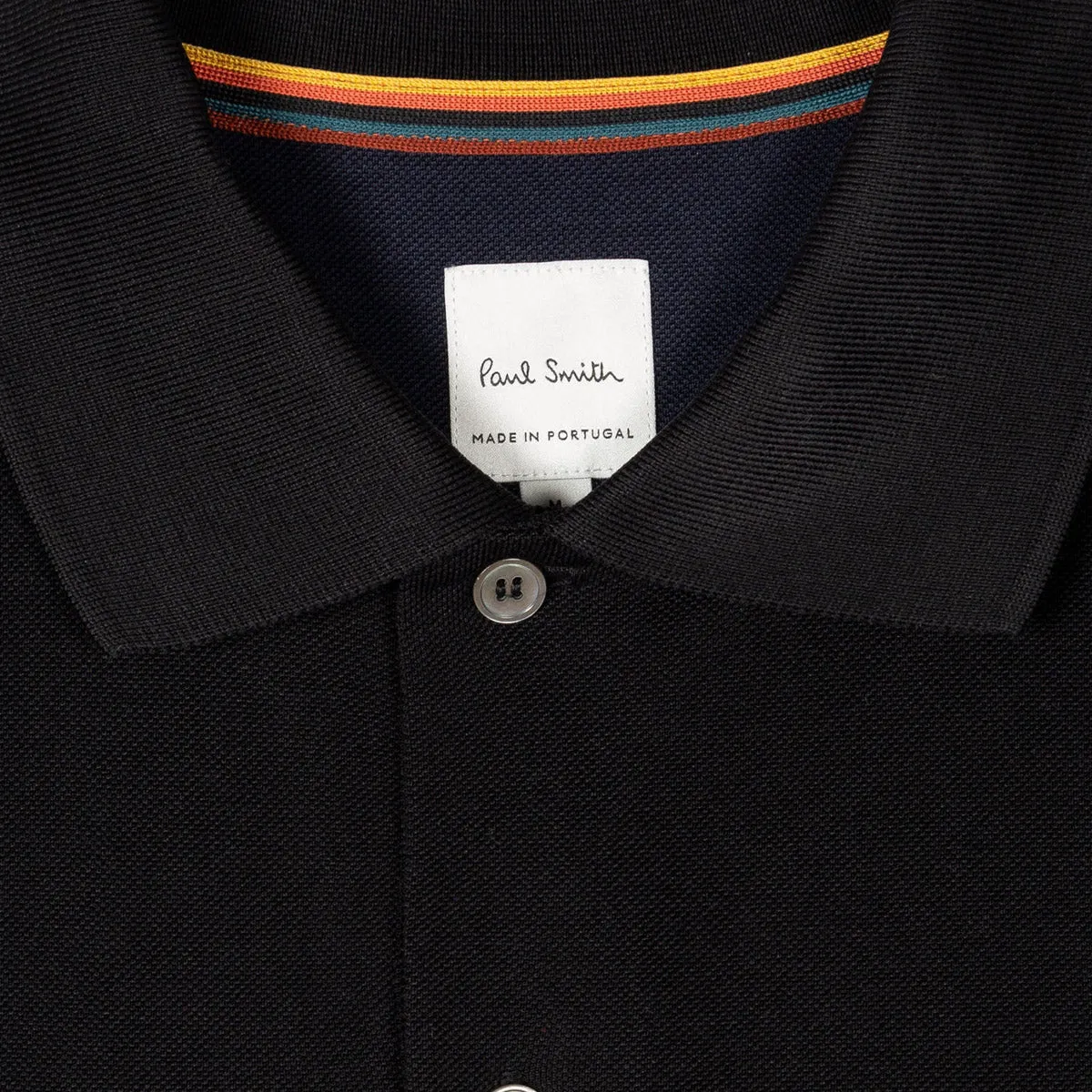 Paul Smith Black Artist Stripe Polo Shirt