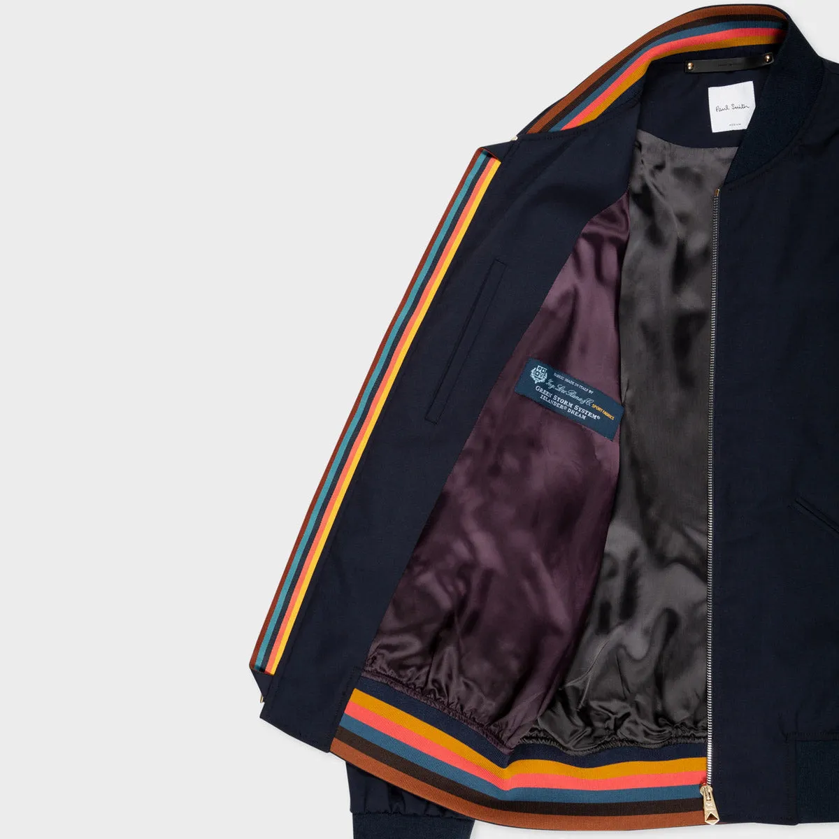 Paul Smith Loro Piana Storm System Bomber Jacket Navy