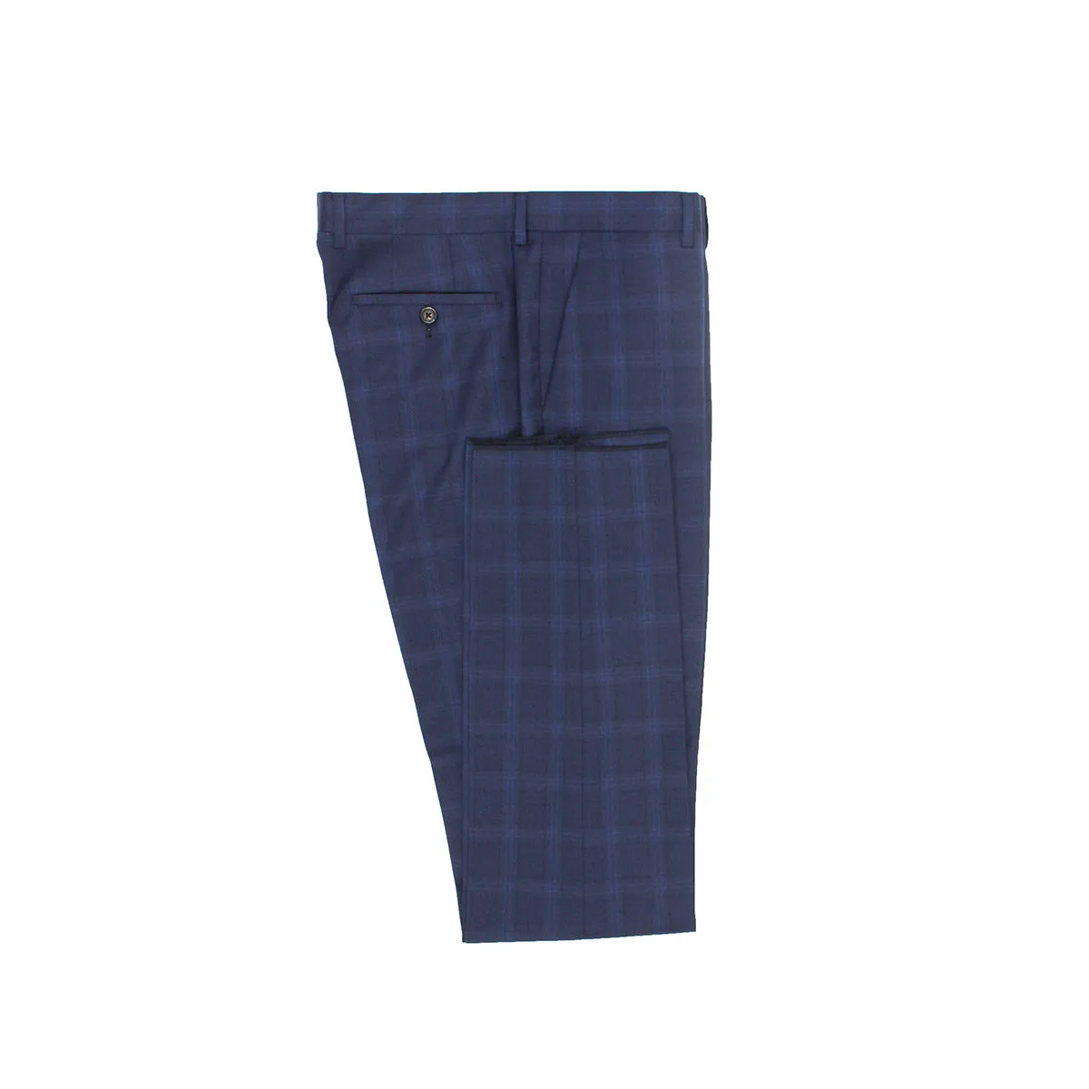 Paul Smith Navy Blue Check Suit