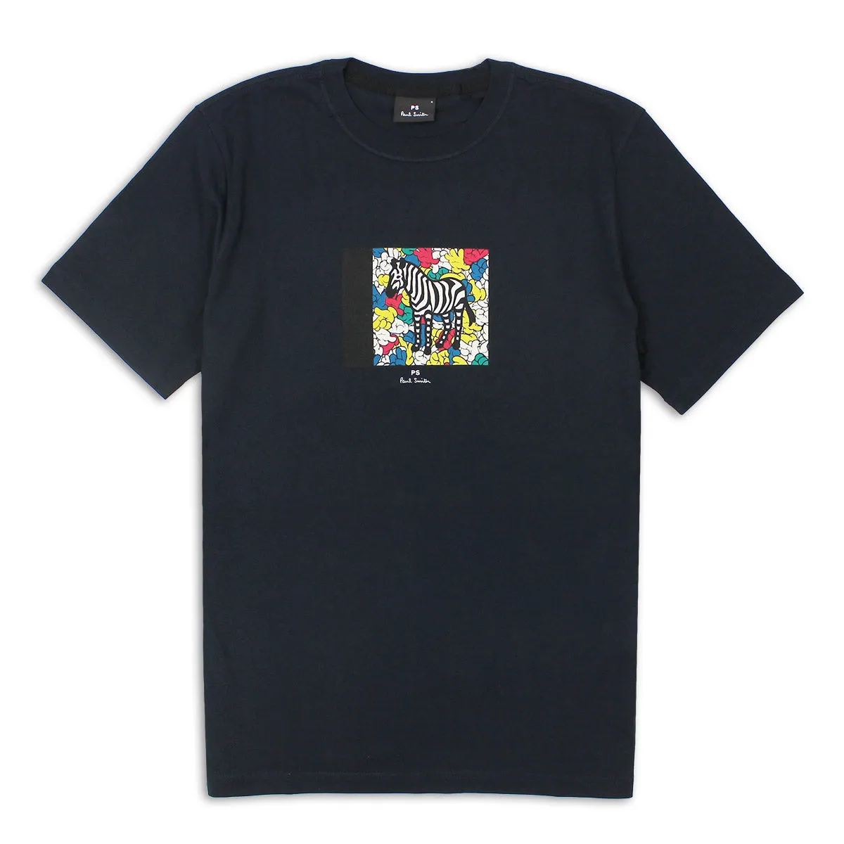 Paul Smith Navy Zebra & Hands Print T-Shirt