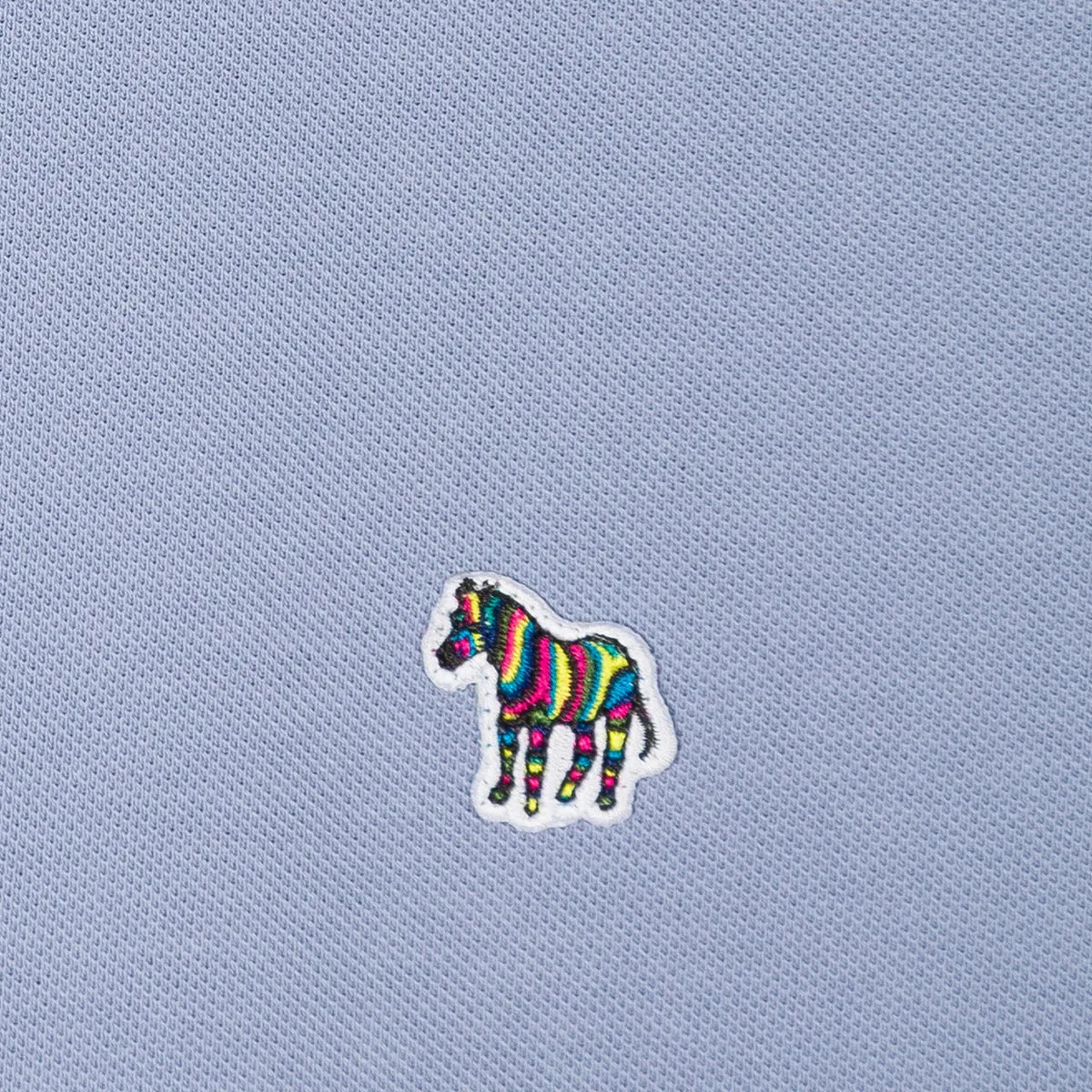 Paul Smith Reg Fit Zebra Polo Shirt Pale Blue