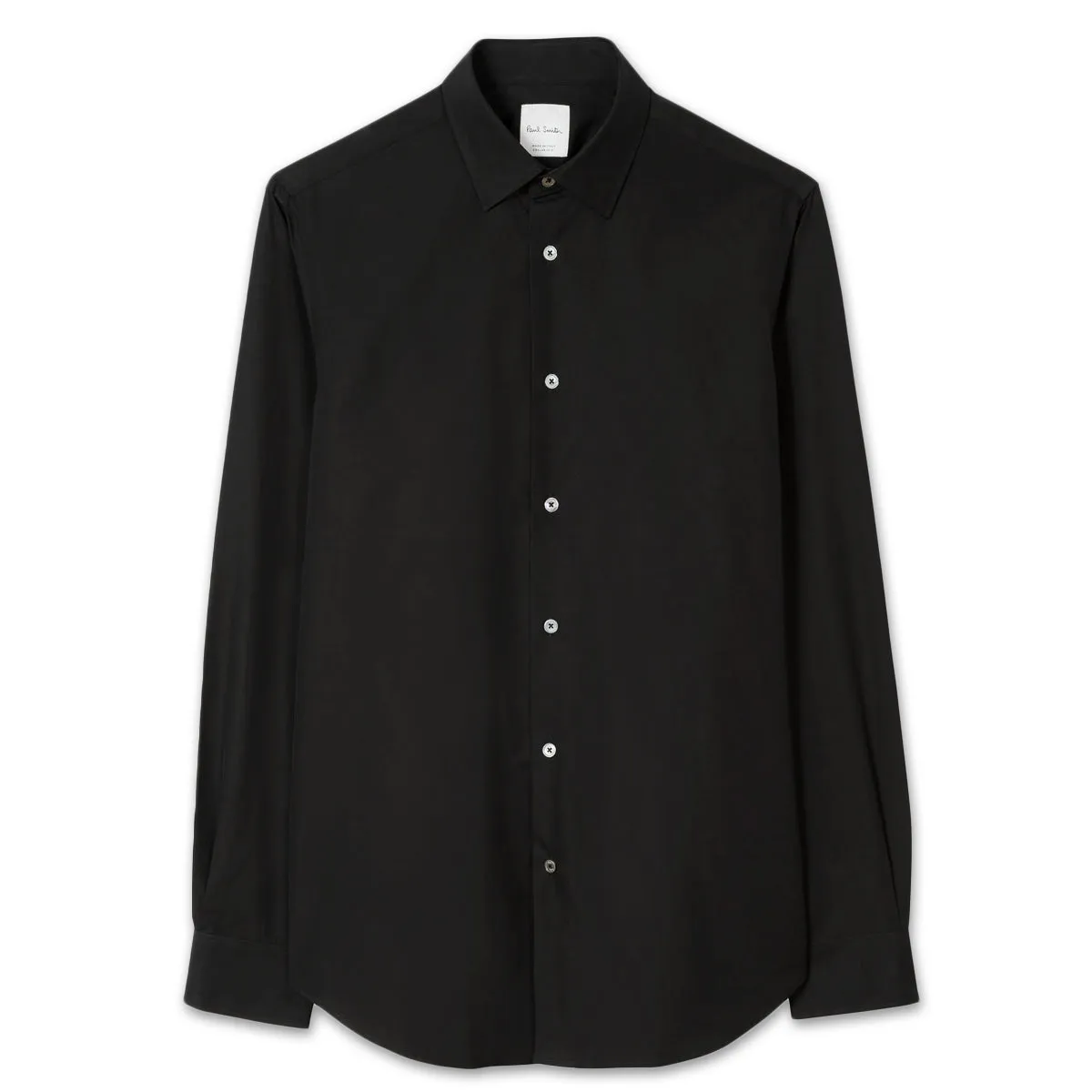 Paul Smith Tailored Fit Artist Stripe Cuff Shirt Black