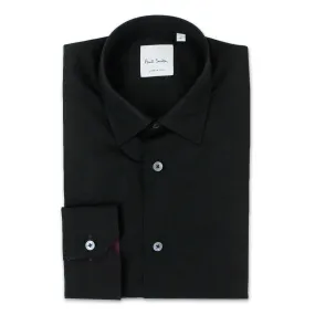 Paul Smith Tailored Fit Artist Stripe Cuff Shirt Black