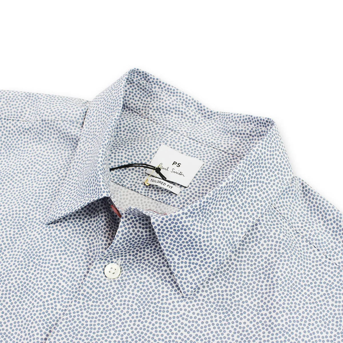 Paul Smith Tailored Fit Short Sleeve Patterned Shirt - White | PS Paul Smith Shirt | Shop Now