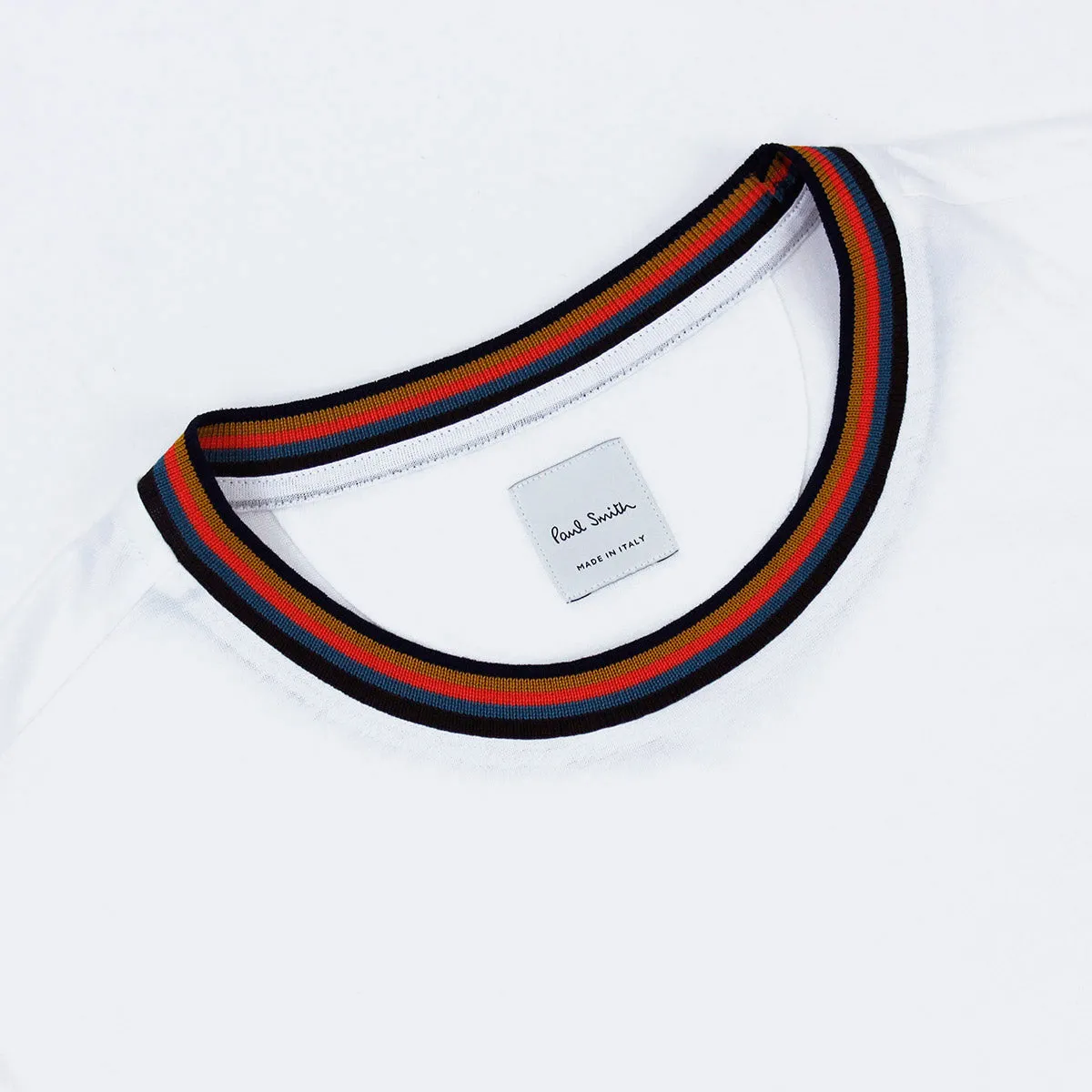 Paul Smith - White 'Artist Stripe' T-Shirt.