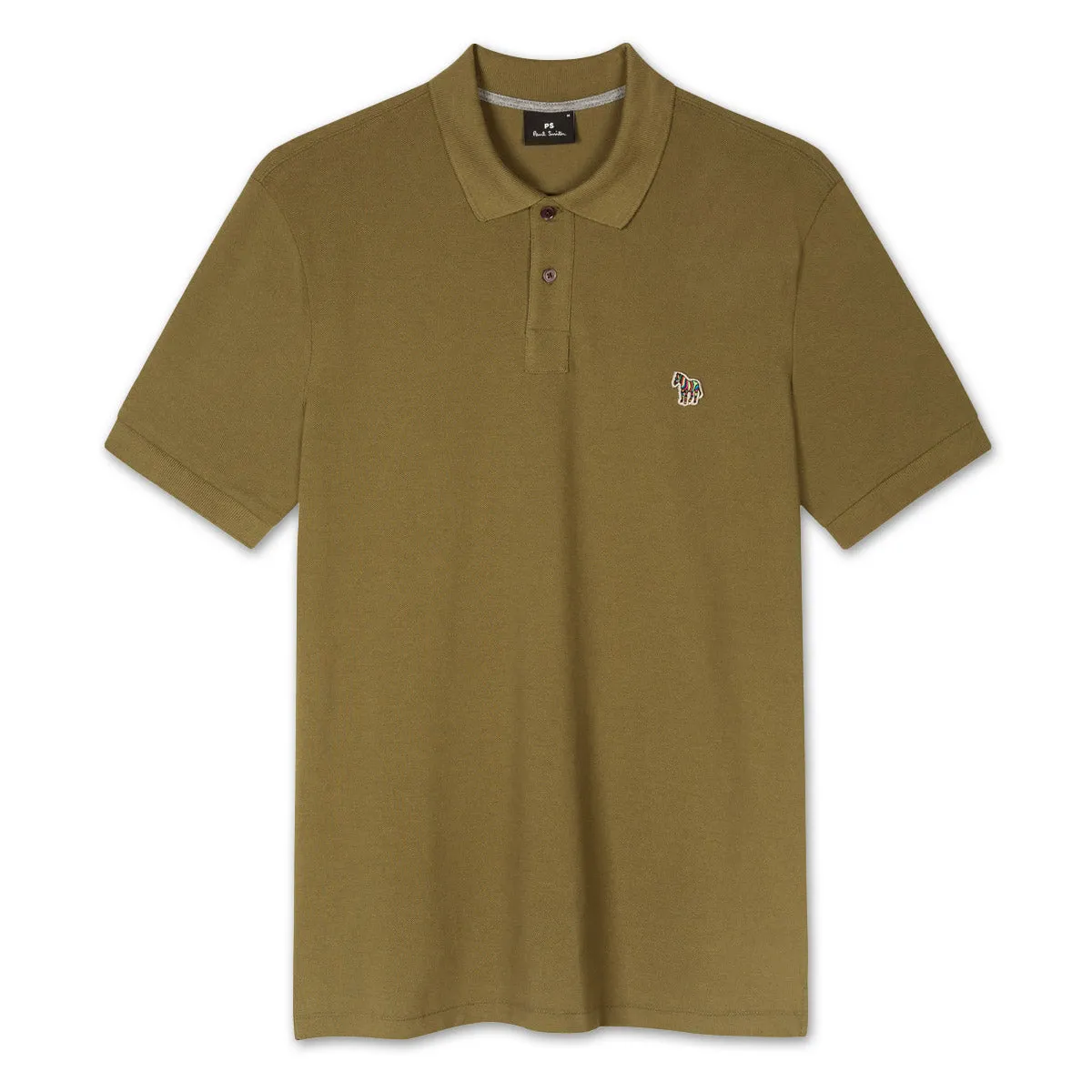 Paul Smith Zebra Polo Shirt - Khaki, Regular Fit