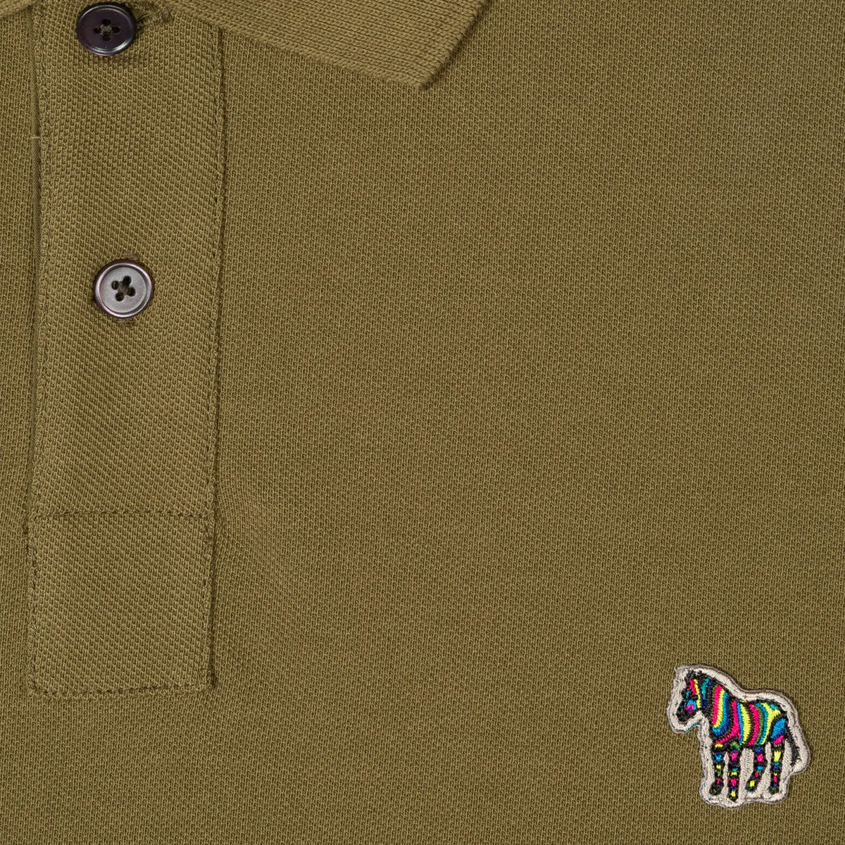 Paul Smith Zebra Polo Shirt - Khaki, Regular Fit