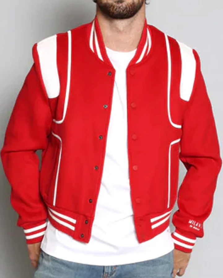 Piers Milano Gamble Red Varsity Jacket - William Jacket