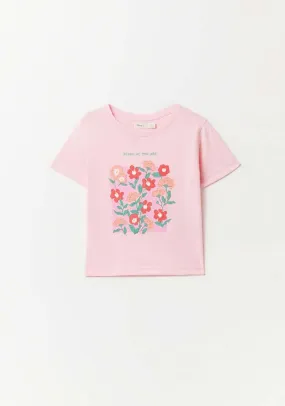 Pink Floral Print T-Shirt