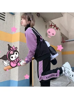 Pre-order Kuromi sportswear jacket and pants from Sanrio collaboration