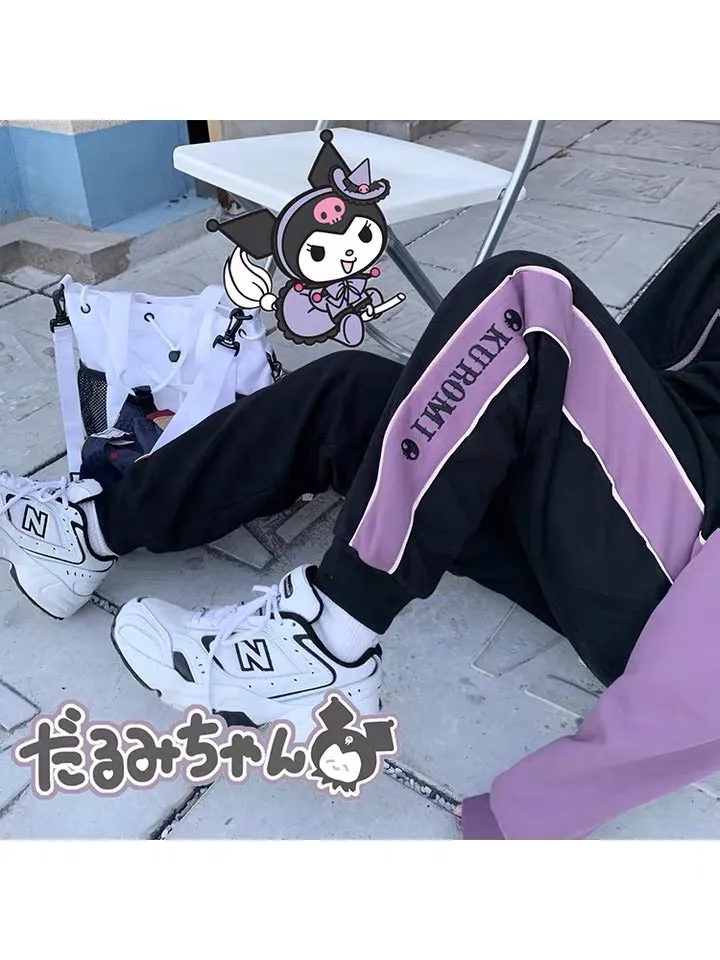 Pre-order Kuromi sportswear jacket and pants from Sanrio collaboration