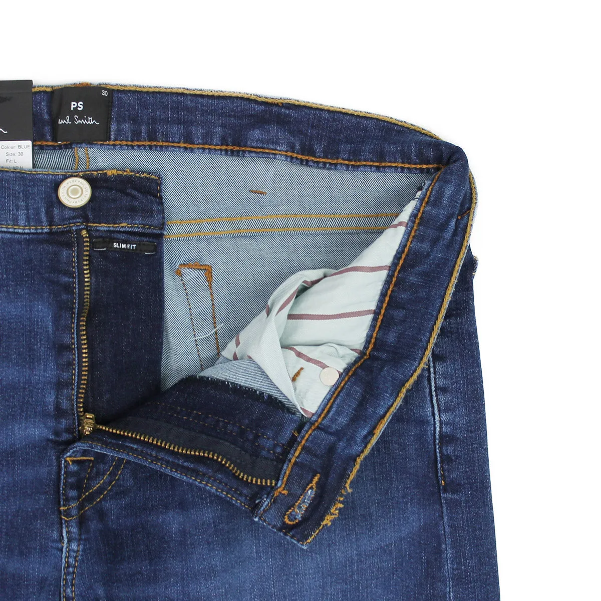 PS Paul Smith - Blue Slim Fit 'Organic Reflex' Jeans