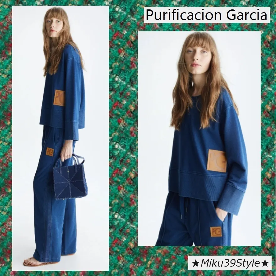 Purificacion Garcia Cotton Hoodies & Sweatshirts with Crew Neck and Long Sleeves