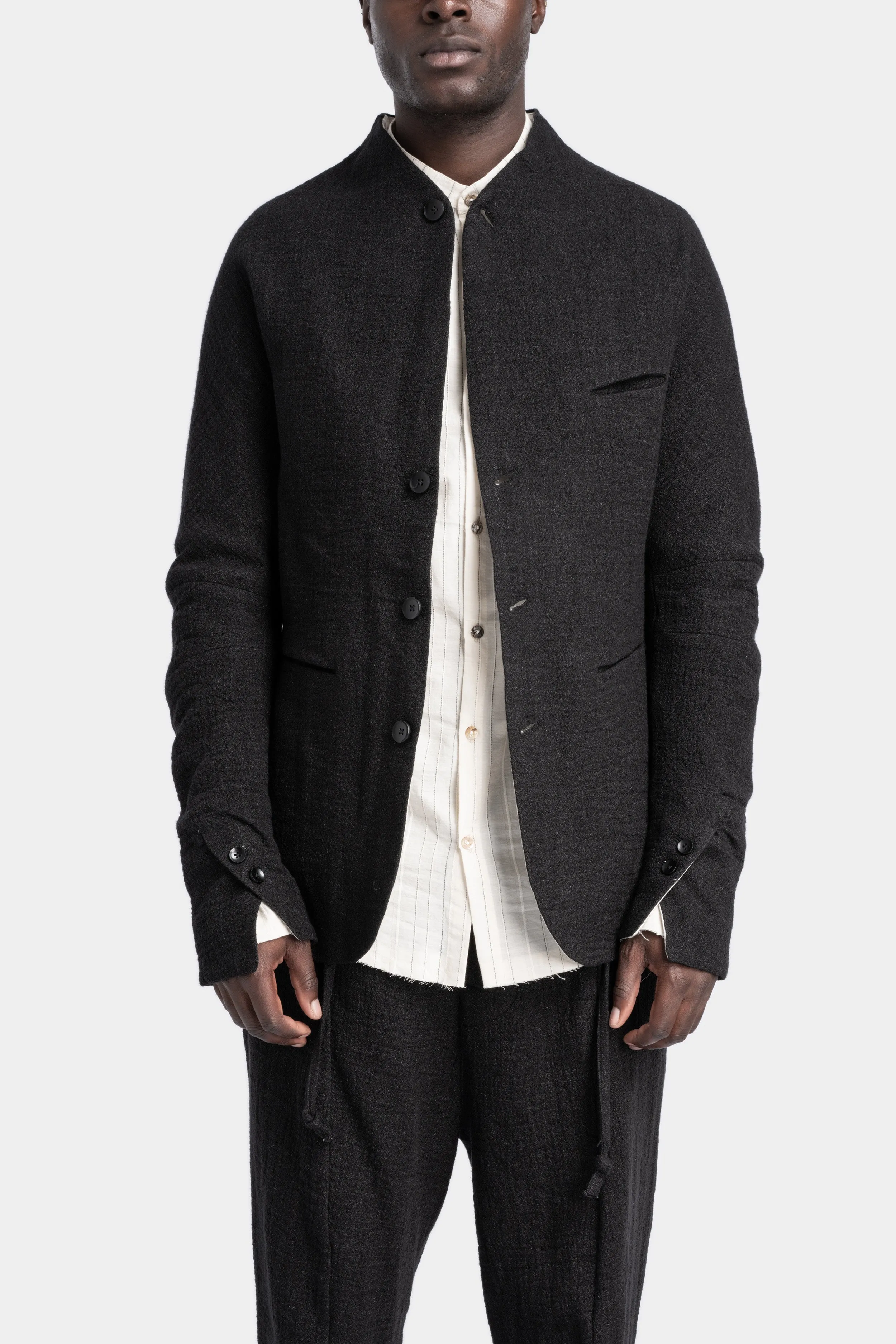 Raglan Shoulder Linen / Wool Blazer