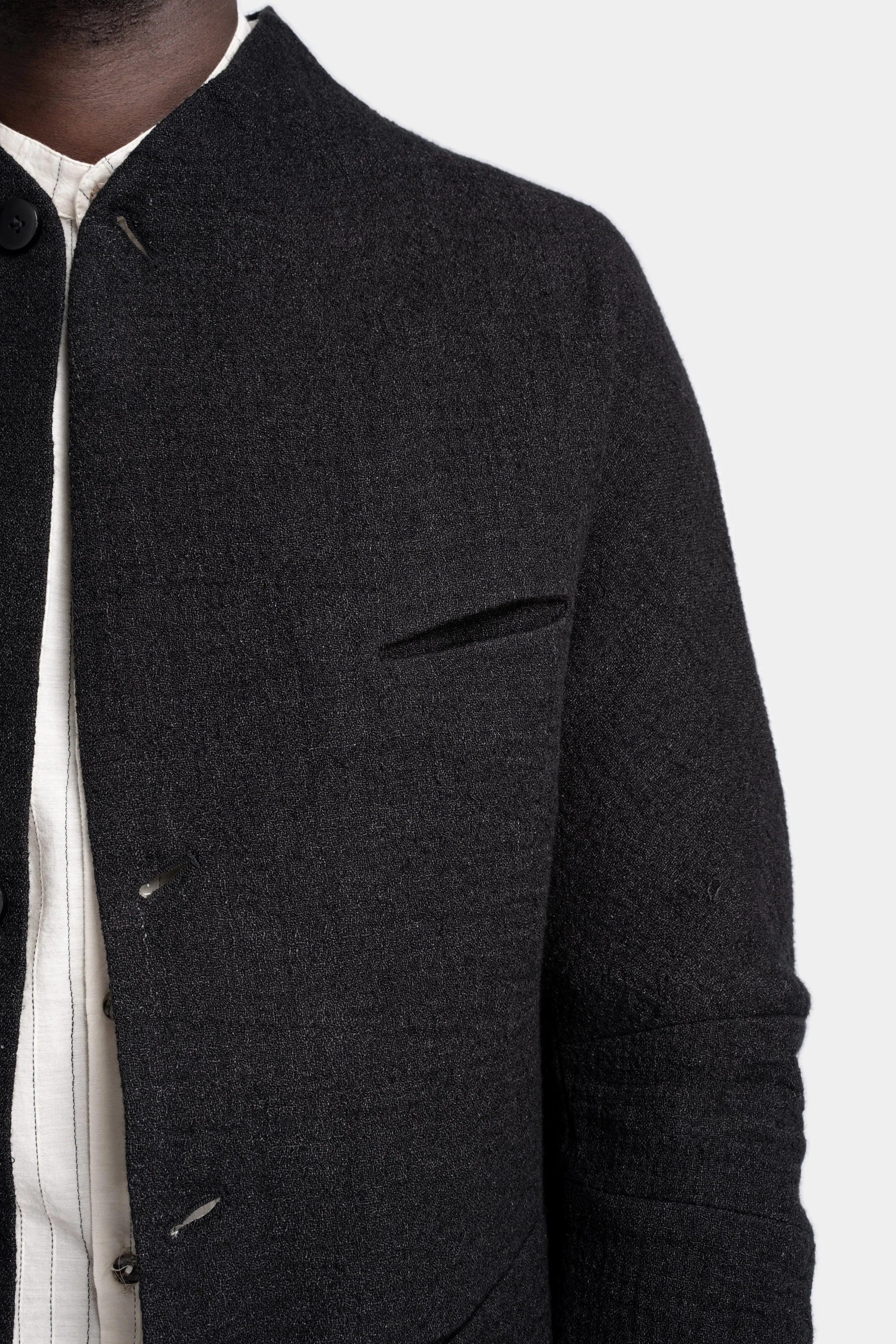 Raglan Shoulder Linen / Wool Blazer